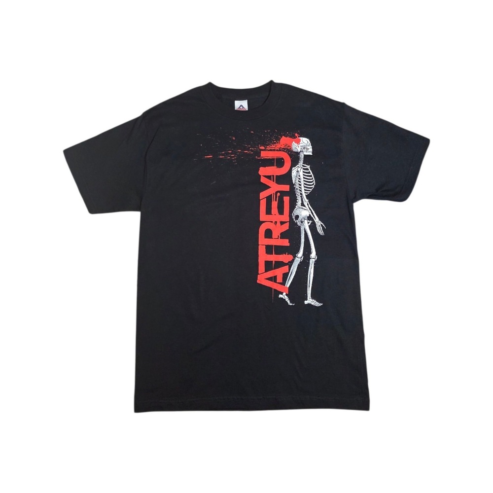 Skeleton Graphic T Shirt Mens L Black Red Streetwear Gothic Skull Tee